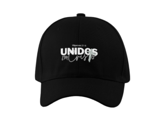 Boné Oficial Unidos em Cristo preto ong missionária